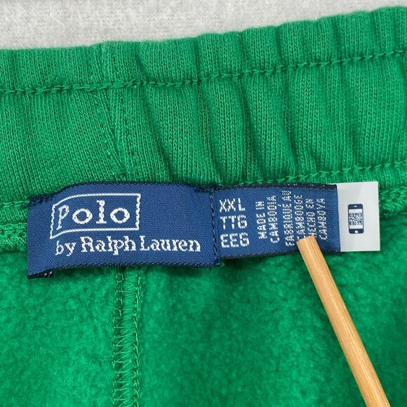 POLO RALPH LAUREN Pants Womens 2XL Fleece Athletic Jogger Sweat Drawstring Green - Picture 4 of 16